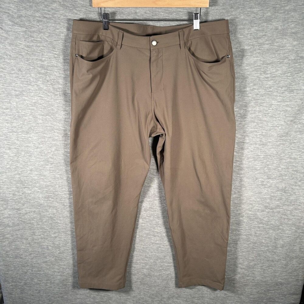 Lululemon ABC Pants Mens 38x28 Brown Classic Warpsteme Stretch 5 Pocket M5AQHS